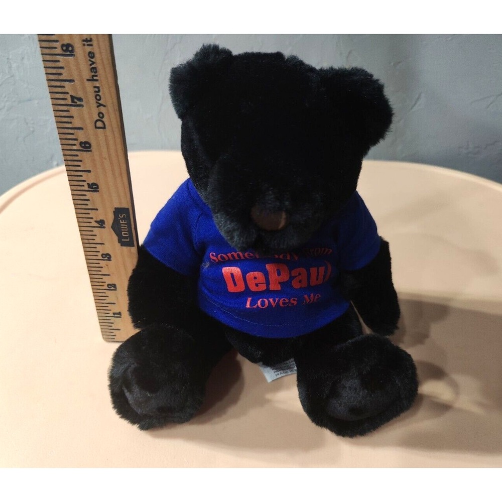 Velvets by Greek Jet Black Brown Nose‎ Plush Teddy Bear 670402 Very Soft - Picture 9 of 9